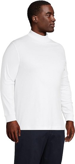 mens Long Sleeve  Mockneck T-Shirt