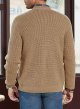 Mens Cardigan Sweater V Neck Casual Button Down Long Sleeve Cable Knit Sweaters with Pockets